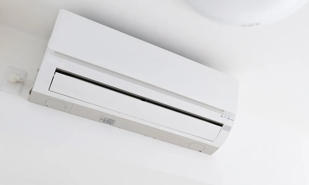 white air conditioning installed on the wall