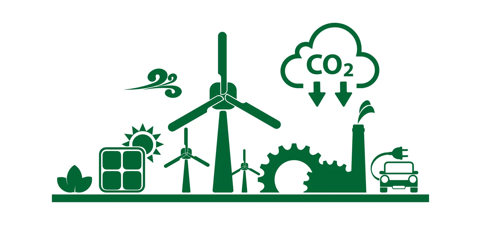 reducing,co2,emissions,to,stop,climate,change.,green,energy,background